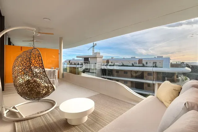Terrasse; blick, moderner stil