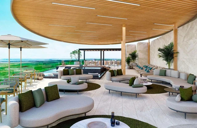 Terrasse; blick, moderner stil