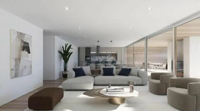 Obývací pokoj; přirozené světlo, moderní styl