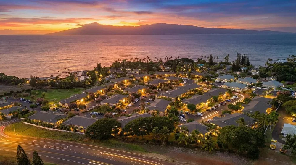 Maison et environs; vue