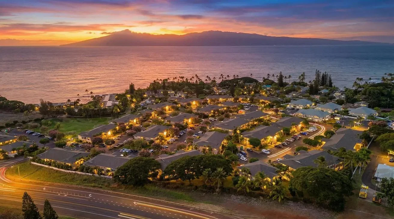 Maison et environs; vue