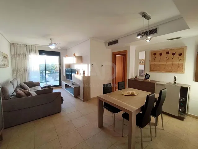 Living room; tile floor, natural light, modern style