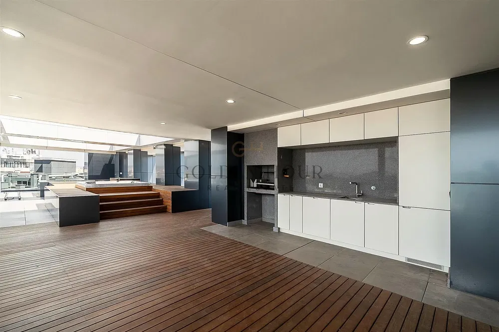 Terrasse; vue, parquet