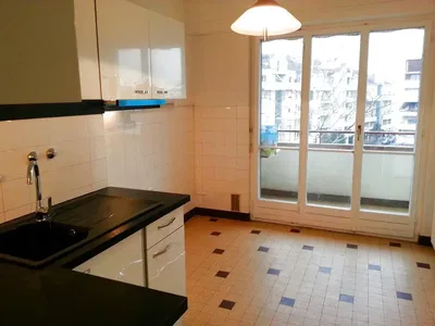 Cuisine; vue, carrelage