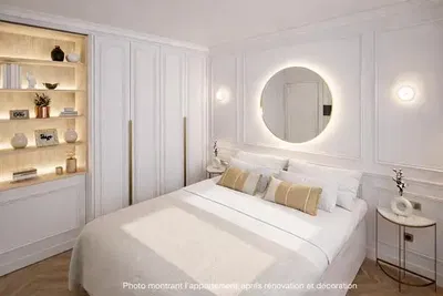 Schlafzimmer; tageslicht, moderner stil, renoviert