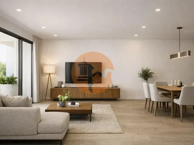 Wohnzimmer; blick, tageslicht, moderner stil, holzboden