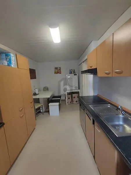 Kitchen; kitchen appliances, tile floor, renovated, natural light