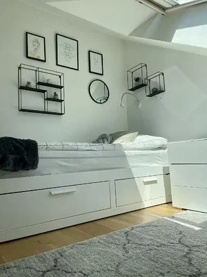 Chambre; lumière naturelle, style moderne