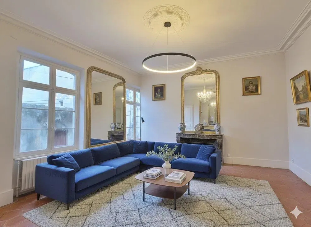 Salon; lumière naturelle, style moderne