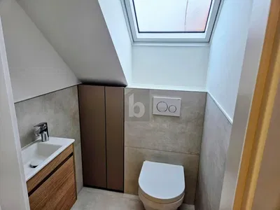 Toilette; fliesenboden, tageslicht