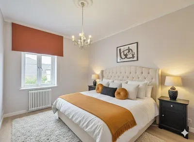 Chambre; lumière naturelle, style moderne