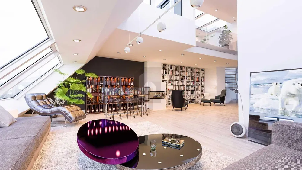 Wohnzimmer; tageslicht, moderner stil