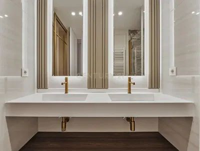 Banyo; fayans zemin, tadilatlı, doğal ışık, modern stil