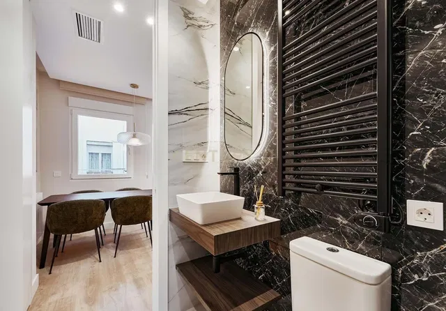 Toilet; modern style, renovated, natural light