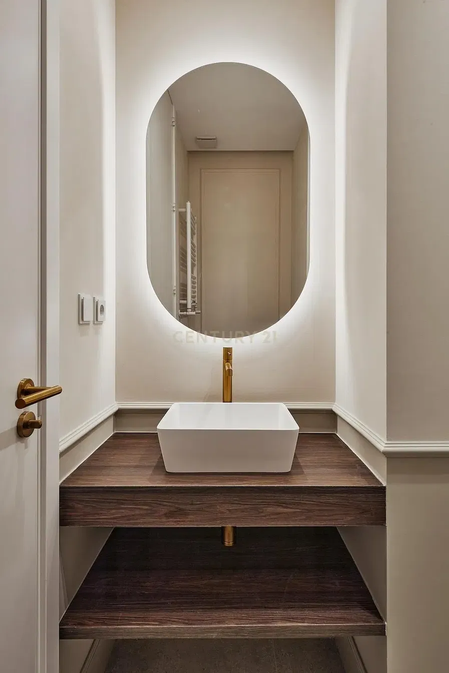 Toilet; modern style, renovated, natural light