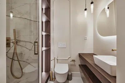 Toilet; tile floor, renovated, natural light, modern style