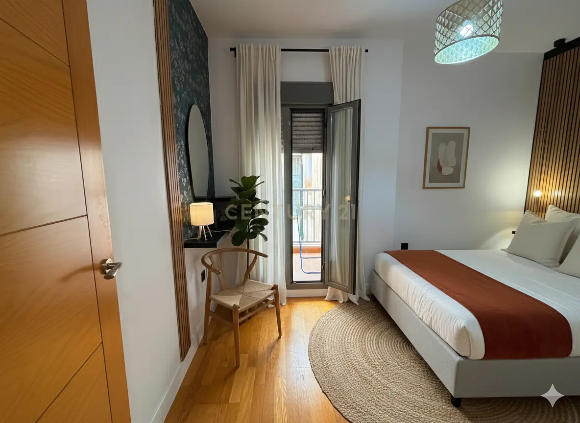 Yatak odası; doğal ışık, modern stil