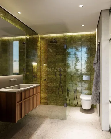 Badezimmer; fliesenboden, renoviert, tageslicht, moderner stil