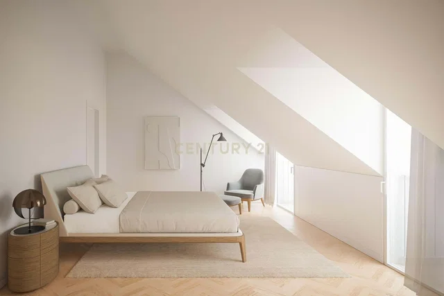 Dormitorio; luz natural, estilo moderno, suelo de madera
