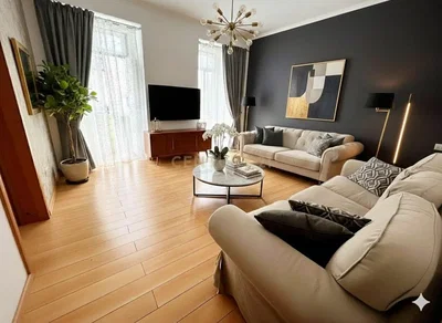 Salon; parquet, lumière naturelle, style moderne