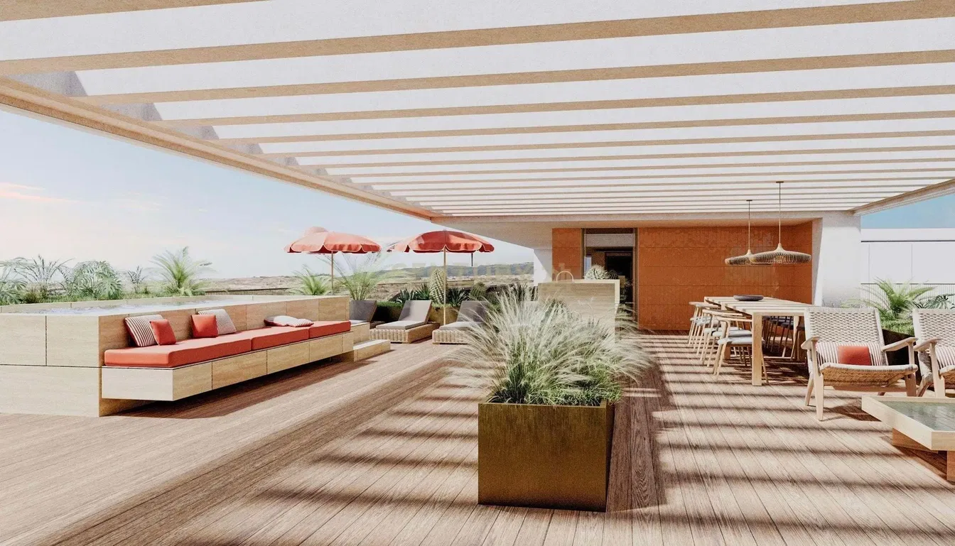 Terasa; výhled, přirozené světlo