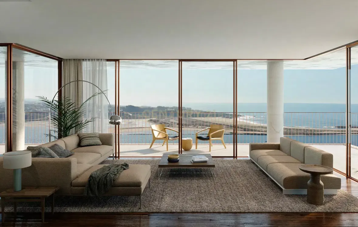 Obývací pokoj; výhled, přirozené světlo