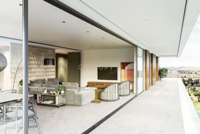 Obývačka; výhľad, prirodzené svetlo