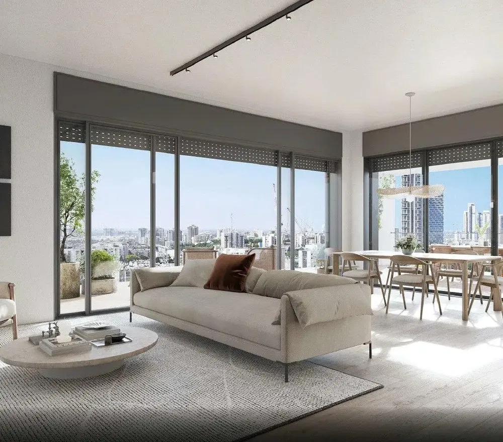 غرفة معيشة; إطلالة, ضوء طبيعي, أسلوب عصري