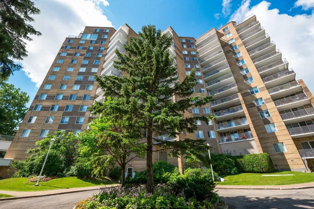 House and surroundings; view