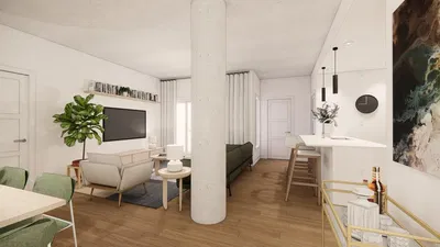 Salon; lumière naturelle, style moderne, parquet