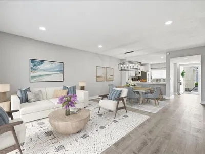 Salon; lumière naturelle, style moderne, parquet