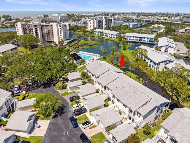 House and surroundings; view