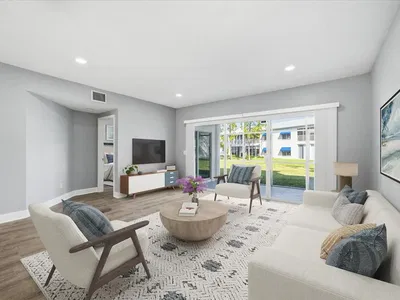 Salon; lumière naturelle, style moderne, parquet