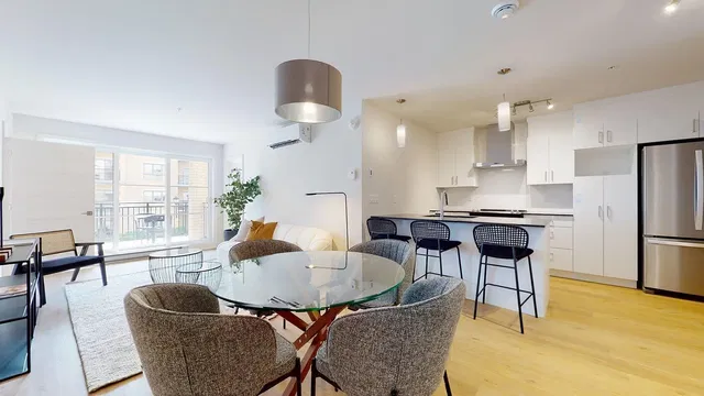 Living room; view, kitchen appliances, natural light, modern style