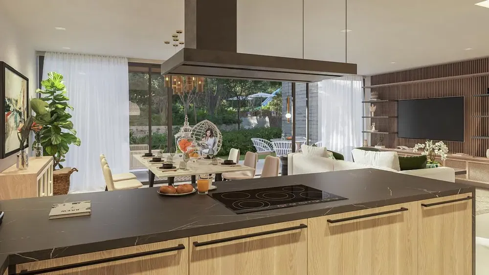 Cocina; electrodomésticos, luz natural, estilo moderno