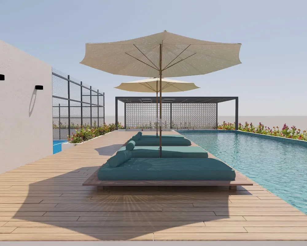 Terraza; vista, luz natural