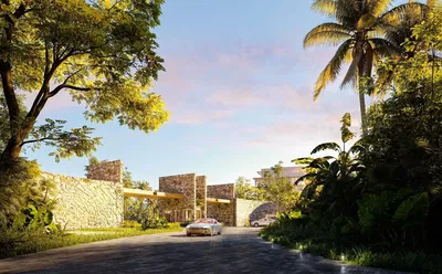 Casa y alrededores; vista