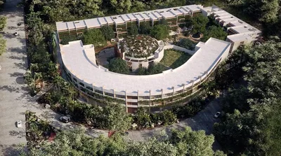 Casa y alrededores; vista