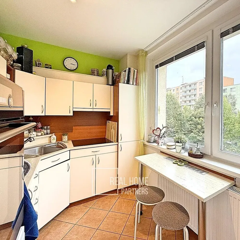 Kuchyně; dlažba, výhled, přirozené světlo