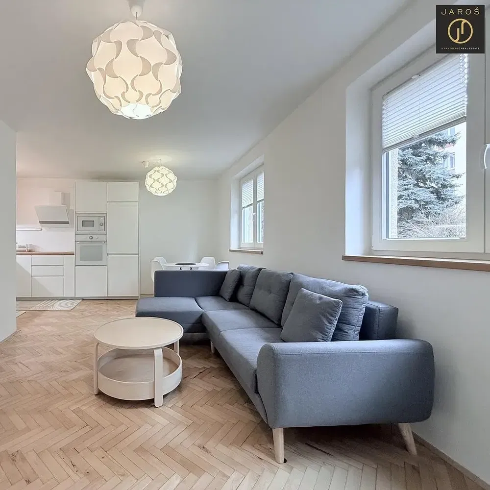 Хол; естествена светлина, дървен под, модерен стил, кухненски уреди