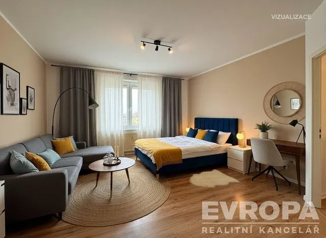 Spavaća soba; moderan stil, drveni pod, prirodna svjetlost