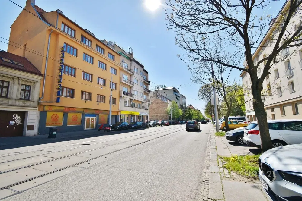 House and surroundings; view