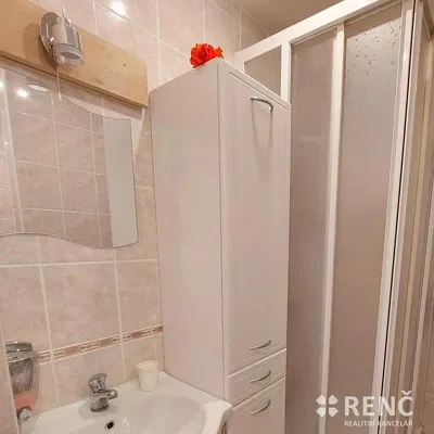 Badezimmer; fliesenboden, renoviert, tageslicht, moderner stil