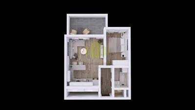 Salón; suelo de baldosas, suelo de madera