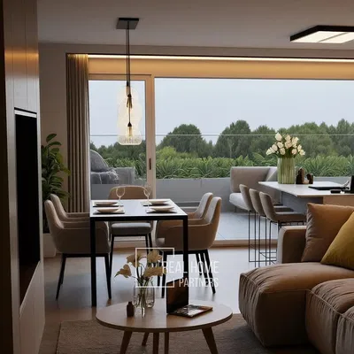 Salon; widok, styl nowoczesny, światło dzienne