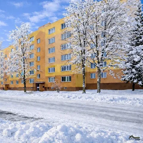 House and surroundings; view