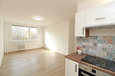 Küche; blick, küchengeräte, tageslicht, moderner stil