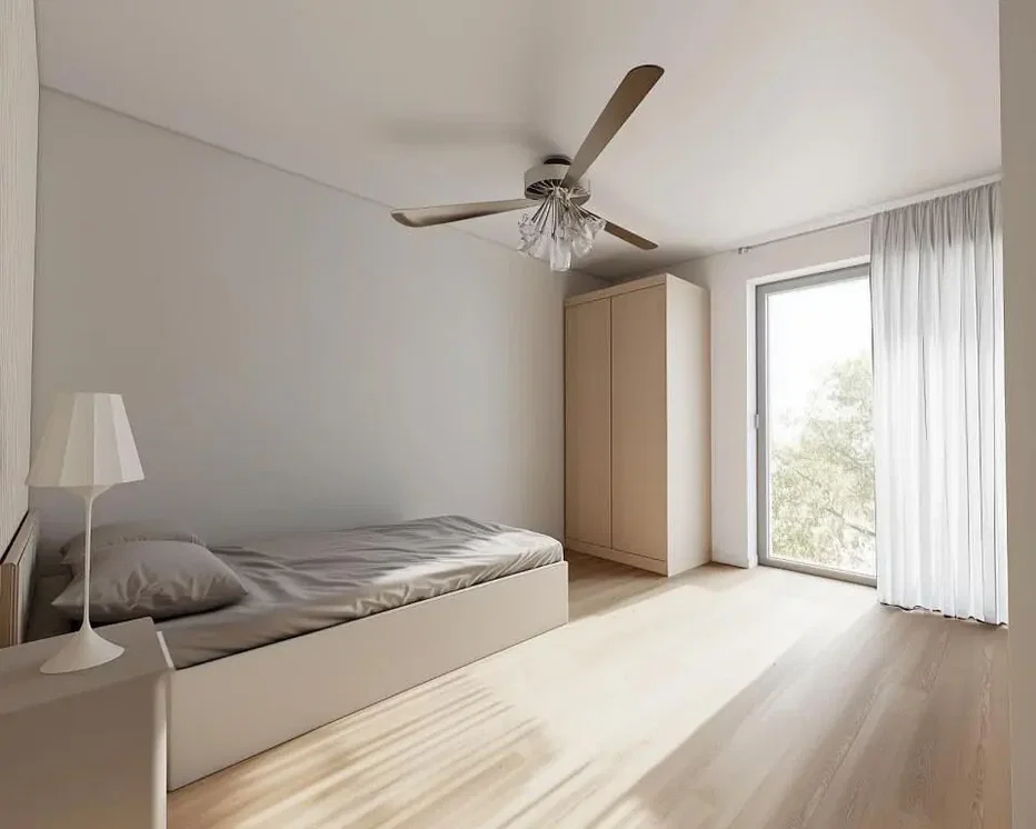 Schlafzimmer; tageslicht, holzboden