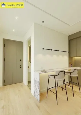 Mutfak; modern stil, doğal ışık, ahşap zemin