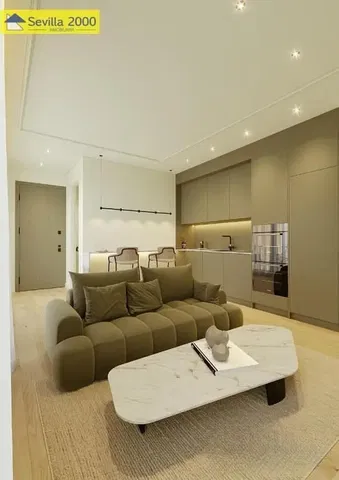 Oturma odası; modern stil, ahşap zemin, doğal ışık, mutfak aletleri